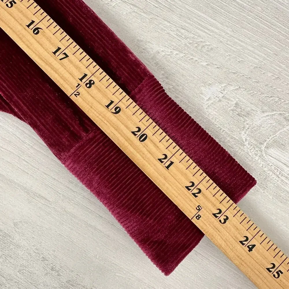 Free People Kit Kat Velour Long Sleeve Top XS Fairytale Pink Velvet Retro Whimsy